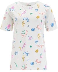 Sugarhill - maggie T-shirt Off-, Doodle Print - Lyst