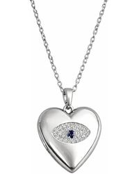 Maison De Gala - Heart Evil Eye Pendant Necklace - Lyst