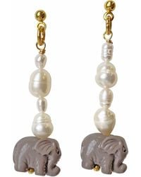 Smilla Brav - Elephant Pearl Dangle Earrings - Lyst