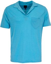 lords of harlech - Bobby Merino Jersey Collared Shirt - Lyst