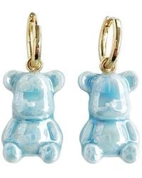 POPORCELAIN - Baby Porcelain Teddy Bear Earrings, Tone - Lyst