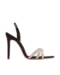 Ginissima - Daisy Crystals And Satin Sandals - Lyst