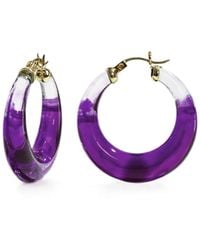Gold & Honey - Ombre Graduated Lucite Hoop Earrings - Lyst