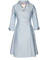 Santinni - Astor Silk Taffeta Dress Coat - Lyst