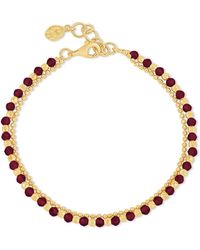 Dower & Hall - Garnet Orissa Bracelet - Lyst