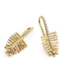 With Love Darling - Tulsi Leaf Earrings - Lyst