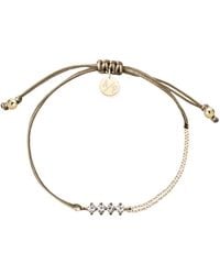 Adriana Pappas Designs - Cz Crystal Bar Bracelet On Colored Cord - Lyst
