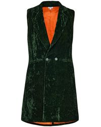 At Last - Long Silk Velvet Waistcoat - Lyst