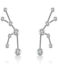 Genevieve Collection - Taurus Zodiac Constellation Earring 18K & Diamond - Lyst