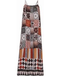 DHARA SHETH DUBAI - Celestial Tesserae Mosaic Print Spaghetti Strap Cotton Maxi Dress - Lyst