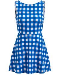 Lime Ricki Swimwear - Gingham Swim Dress - Lyst