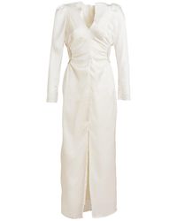 MIONÈ - Silk Wedding Dress With Diamond Details - Lyst