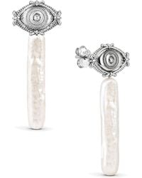 Astor & Orion - Hecate Eye Pearl Ear Jacket Sterling - Lyst
