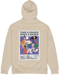 Anchor and Crew - Neutrals Desert Dust Take A Chance Have A Dance Disco! Organic Cotton Embroidered Heavyweight Hoodie - Lyst