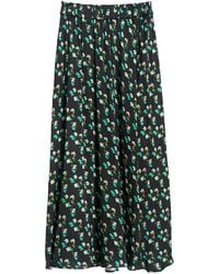 Lost Pattern - Beach Blossom Satin Midi Skirt - Lyst