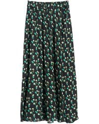 Lost Pattern - Beach Blossom Satin Midi Skirt - Lyst