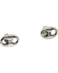 Tg-Jewellery by Tamara Gervasio - Hand-Carved Sterling Stud Earrings – Anchor Link Design - Lyst