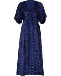 Rose & Nancy - Margot Velvet Polka Dot Maxi Dress - Lyst
