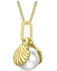 Posh Totty Designs - Gold Pearl & Shell Charm Bracelet - Lyst