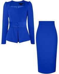 Tia Dorraine - Royal Azure Fitted Two-piece Set - Lyst