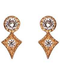 VicStoneNYC Fine Jewelry - Antique Rose Stud Earrings - Lyst
