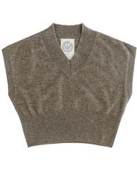 Zenzee - Cashmere Cropped Sweater Vest - Lyst