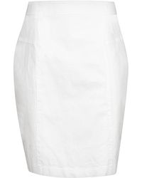 Conquista - Chic Cotton-Elastane Pencil Skirt With Decorative Stitching & Hidden Zipper - Lyst