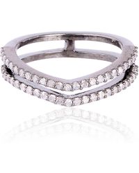 Artisan - Natural Pave Diamond In 925 Sterling Silver Band Ring Jewelry - Lyst