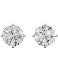 Aya Fine Jewelry - 3.02 Ct Round Brilliant Lab Diamond Stud Earrings - Lyst
