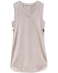 One of us - Neutrals Helen Can Be Anywhere Anytime V-Neck Side Cut-Out Dress - Lyst