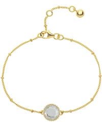 Auree - Barcelona April Crystal & Gold Birthstone Bracelet - Lyst