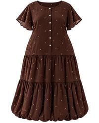 Adrift Clothing - Millie Reversible Flutter Sleeve Dress - Lyst