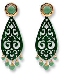 Michael Nash Jewelry - Amelia Jade Resin Cut Out With Aventurine Drops Earrings - Lyst