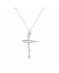 Mother Nature Jewelry - Cross Necklace, Handmade Leaf Pendant - Lyst