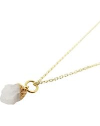 Harfi - Raw Moonstone Plated June Birthstone Necklace - Lyst