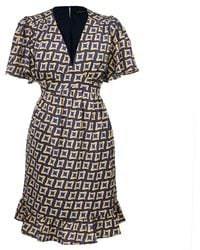 Smart and Joy - Fit-And-Flare Graphic Print Short Dress - Lyst