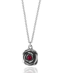 Unaloe - Ruby Rose Pendant Necklace - Lyst