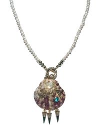 Babaloo - Neutrals Tidal Shell And Pearl Necklace - Lyst