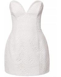 AGGI by HALEWSKI - Azalia Off Lace Embroidered Mini Dress - Lyst