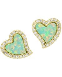 KAMARIA - Amore Heart Stud Earrings - Lyst