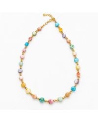 Nuvv Collection - Pastel Mosaic Beaded Choker Necklace - Lyst