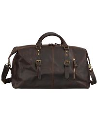Touri - Zip Detail Genuine Leather Holdall - Lyst