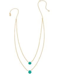 Heather Hawkins Jewelry - Two Tiny Gemstones Drape Necklace - Lyst