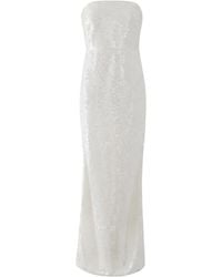 Aisl - Strapless Column Sequin Dress - Lyst