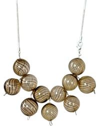 Laura Daili - Neutrals Dune – Blown Glass Bubbles Necklace - Lyst