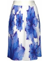 Lalipop Design - Floral-Print Elasticated-Waist Pleated Recycled Fabric Midi Skirt - Lyst