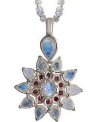 Emma Chapman Jewels - Stella Moonstone Garnet Pendant - Lyst