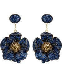 LÁTELITA London - Poppy Flower Drop Earrings Sapphire - Lyst