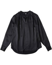 Soft Strokes Silk - Pure Silk Long Sleeve Y-Neck Blouse - Lyst
