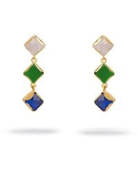 Ebru Jewelry - Trinity Glow Triple Drop Earrings - Lyst